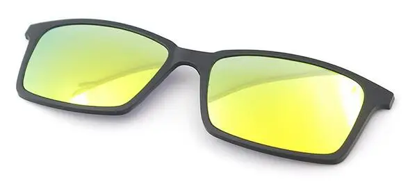 Магнитные солнцезащитные очки клип с красочными поляризованными линзами для