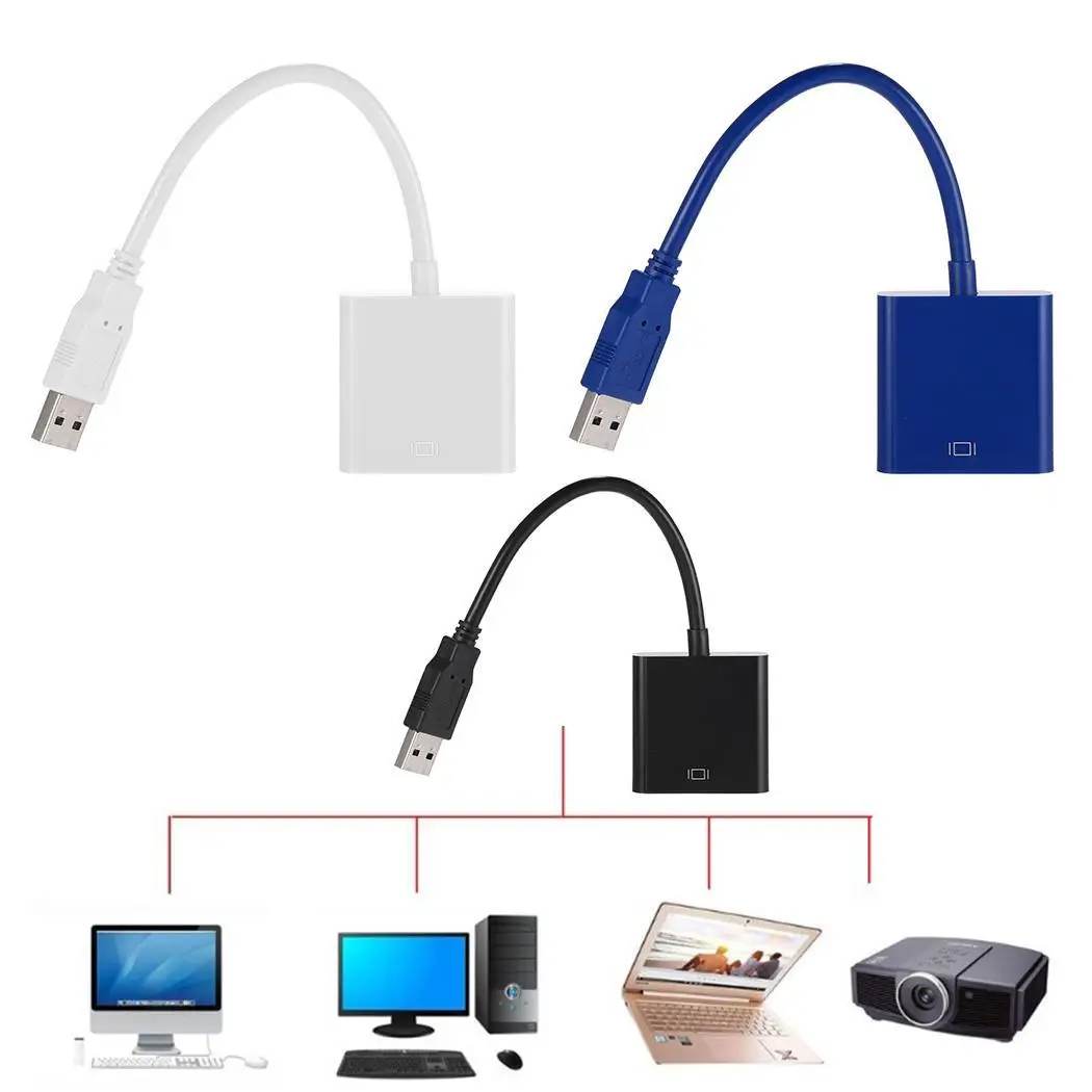 USB3.0 к VGA видео конвертер соединяет USB драйвер диска 24 5 см-15 50 ноутбука 70