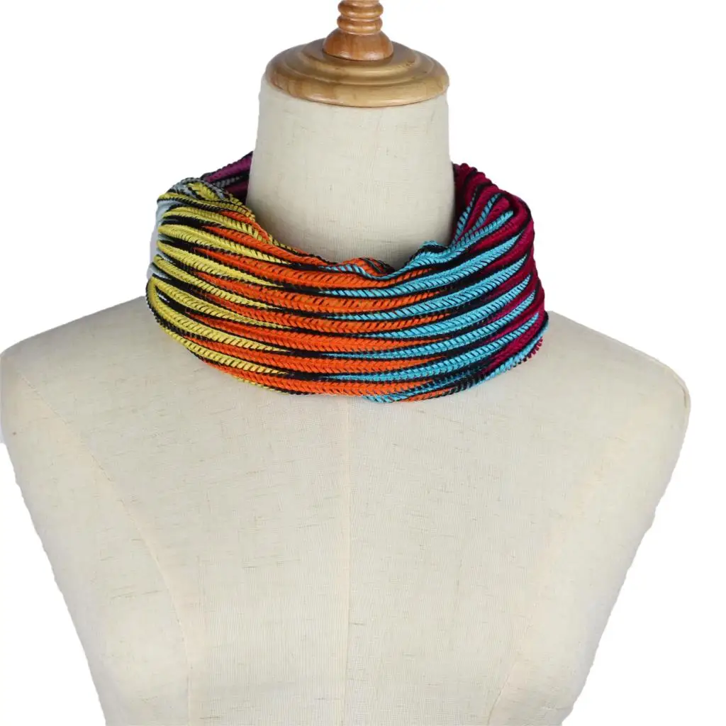 Новый женский шарф в серебряную точку бронзовая петлеобразный шарфы шаль