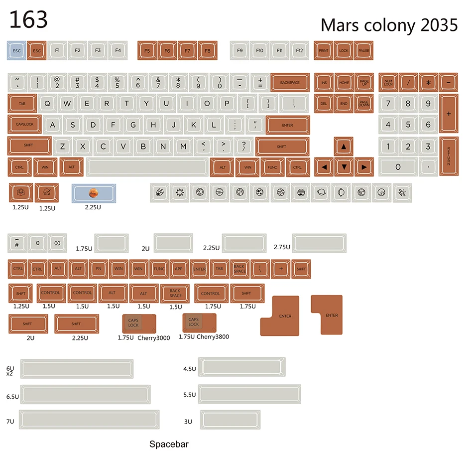 MP XDAS профиль PBT Keycap 163 сублимированные брелки для filco/DUCK/Ikbc MX Переключатель механическая клавиатура keycap, только брелков