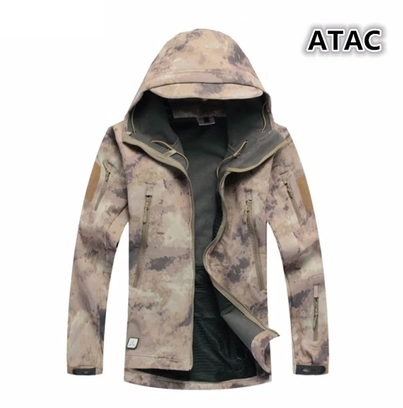 ATAC Дропшиппинг брендовая куртка V5.0 Военная Тактическая мужская куртка скрывающаяся Акула кожа мягкая оболочка Водонепроницаемая Мужская ветровка куртка пальто - Цвет: ATAC