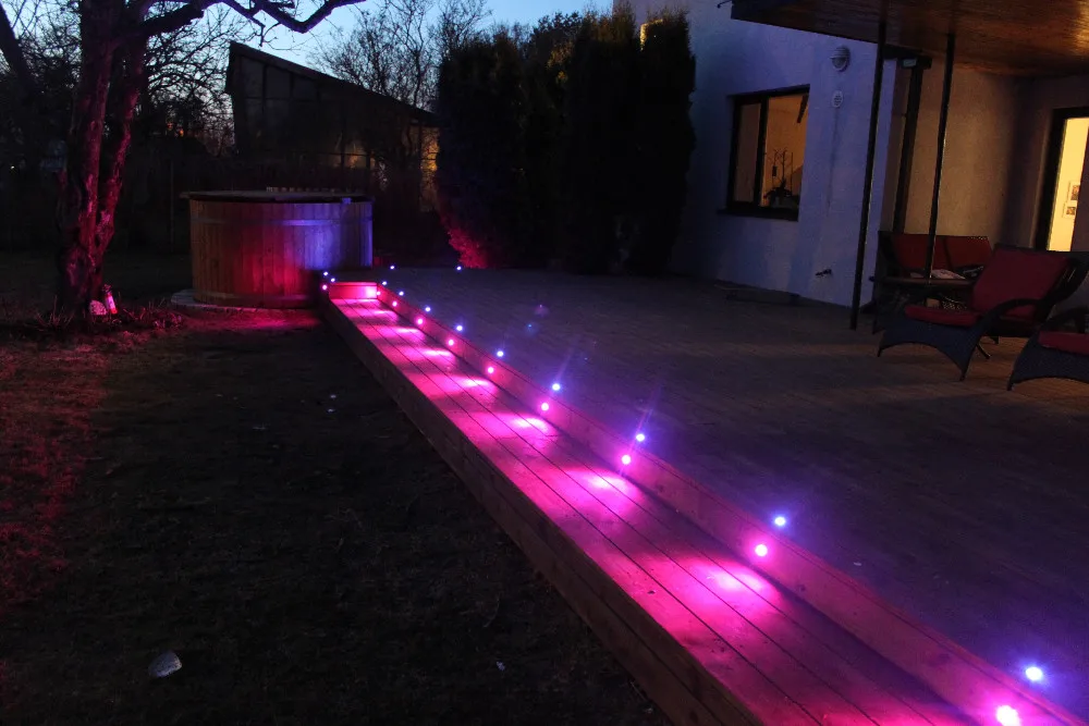 FVTLED RGB 10 шт. Водонепроницаемые светодиодные встраиваемые напольные настенные