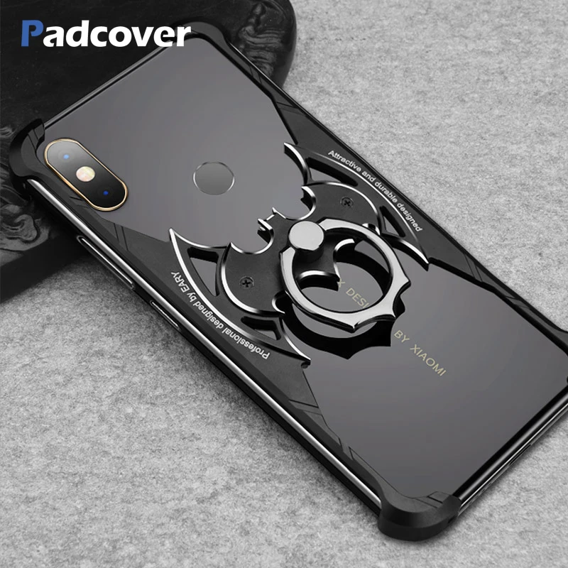 Чехол для подушки безопасности, металлический чехол для Xiao mi 9 mi 8, чехол, металлический бампер, кольцо, держатель, Защитный корпус для mi x2S, чехол с летучей мышью