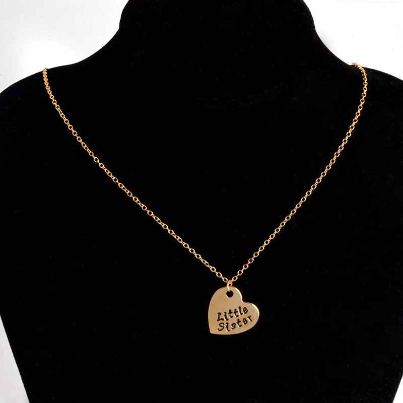 Ожерелье в форме сердца золотистое/серебристое 3 шт./компл.|crystal heart pendant|heart pendantlittle