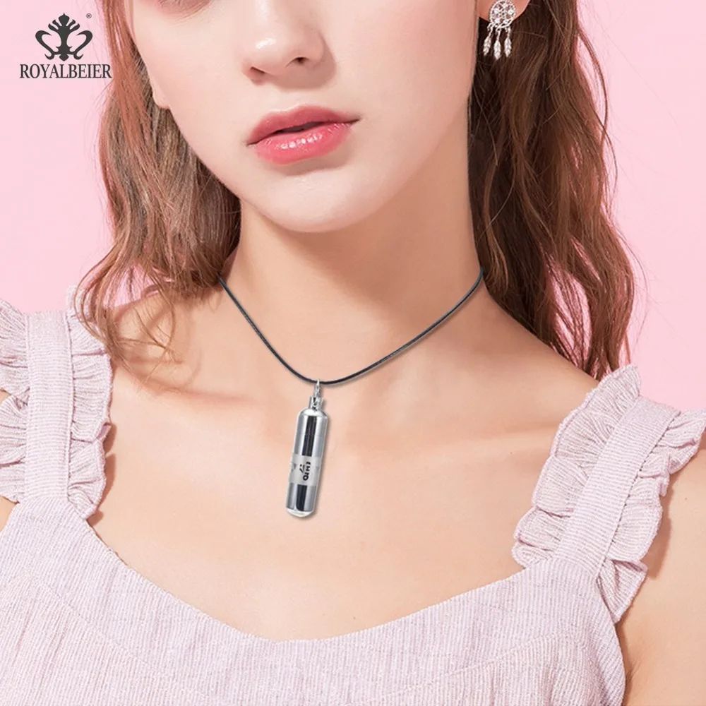 Ожерелье с подвеской RoyalBeiery, подвеска в автомобиль, контейнер для духов, мини контейнер для духов, зола для волос, памятная бутылка для заполнения