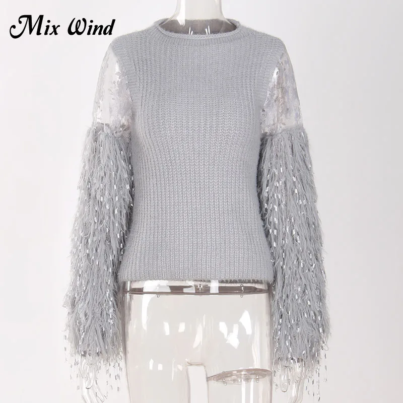 Смешанный ветер женская одежда Весенняя мода Совместное водолазка свитер