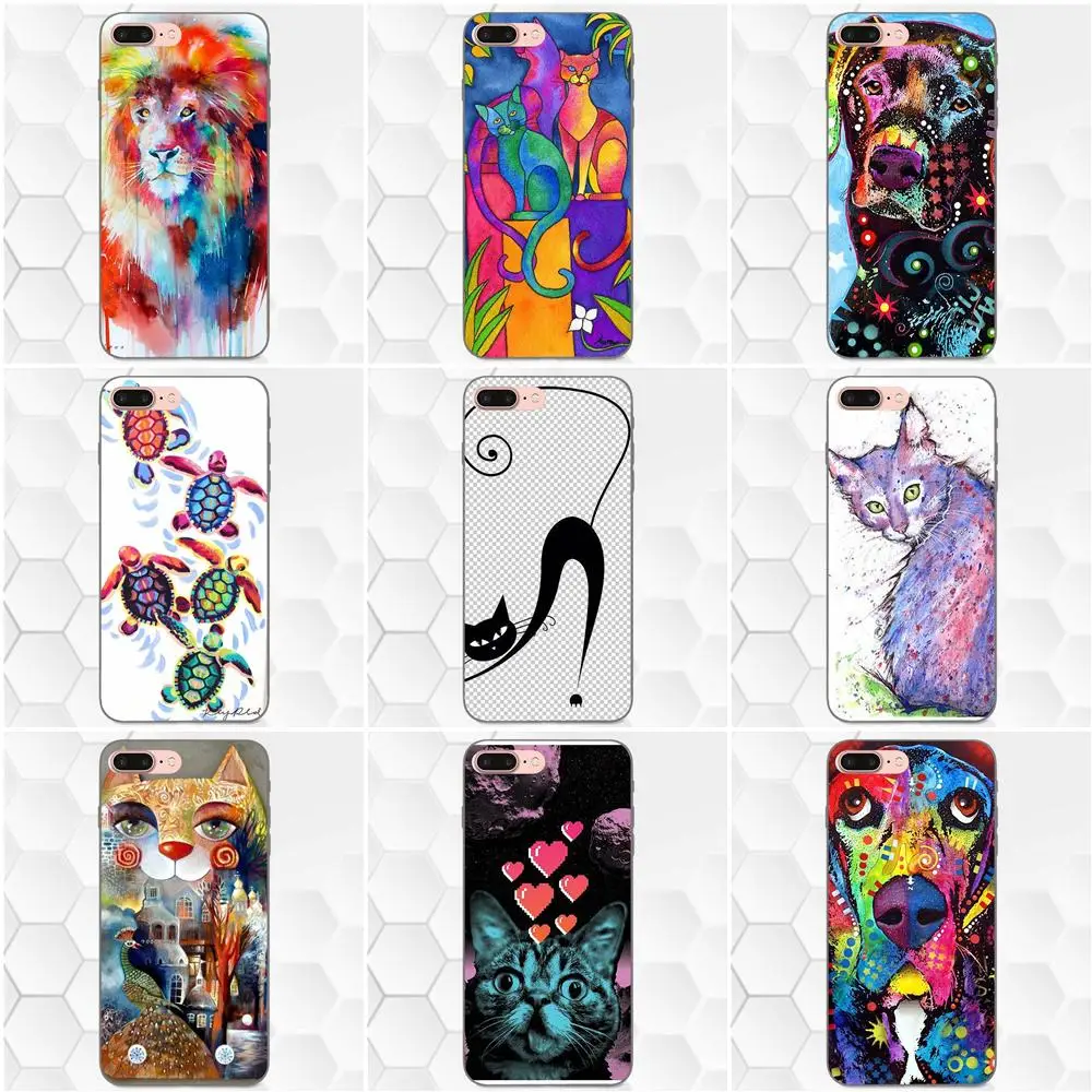 Чехол для мобильного телефона из ТПУ Apple iPhone 4 5 6 6S 7 8 Plus X XS Max XR модный Кот поп