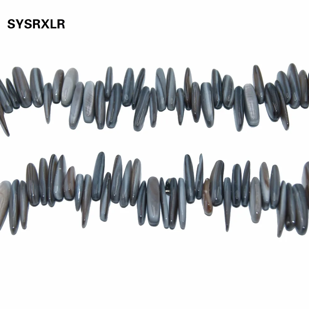 Бусины из натурального серого ракушки для изготовления ювелирных изделий
