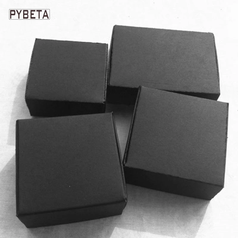 

100pcs- ( 40-70mm) Blank black paper aircraft box for jewelry candies DIY handmade soap party gifts packaging