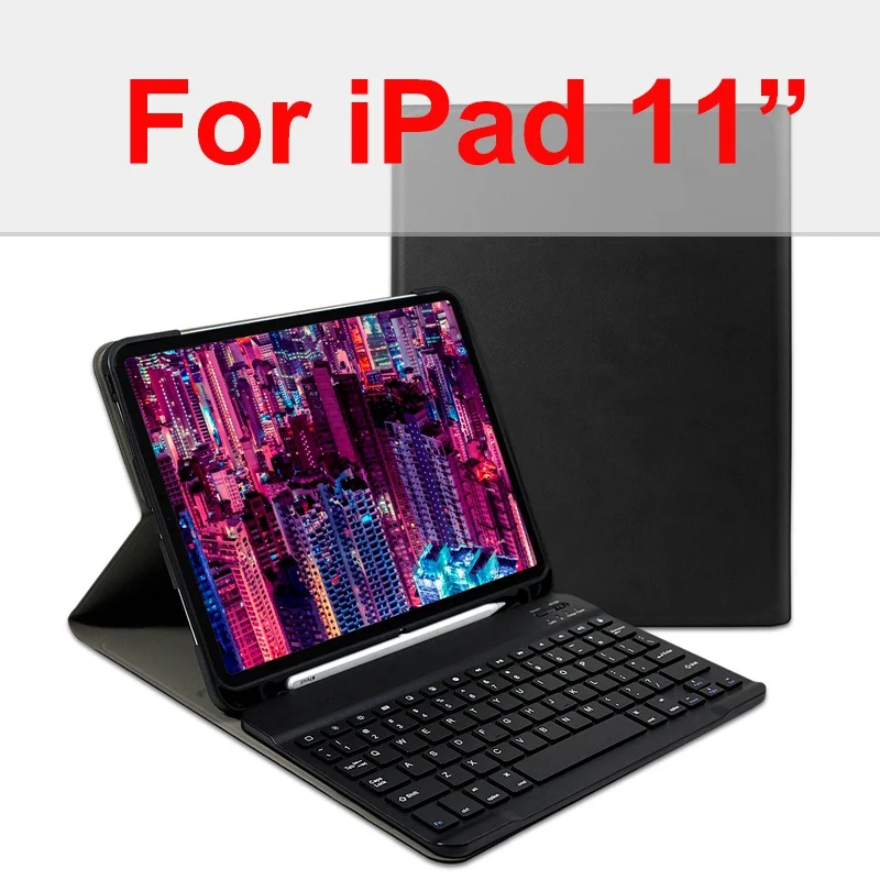 Для iPad 11/10. 5/9. 7 /Air 3 чехол клавиатура съемный карандаш держатель беспроводной зарядки прикрепить поддержка для iPad чехол s - Цвет: 11 Black