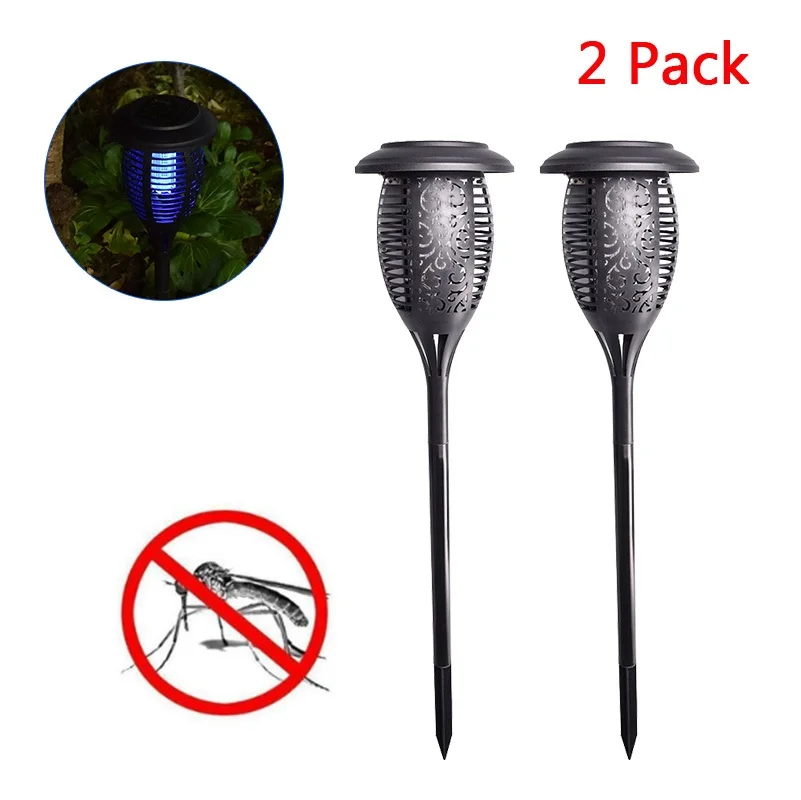 2 в 1 светодиодный Садовый Солнечный светильник для Mpow Mosquito Killer лампа IP65 водонепроницаемый наружный фонарь для газона лампа для ландшафтного пути 1/2 упаковка