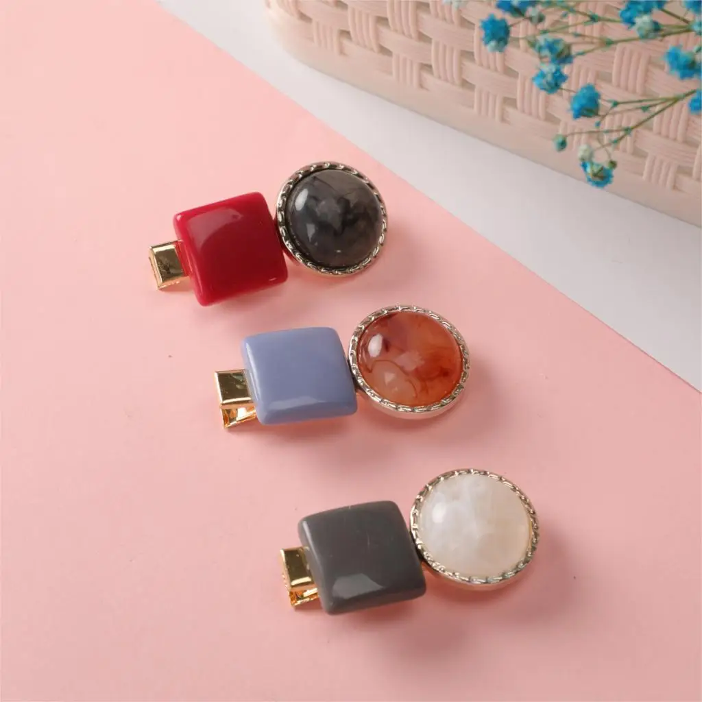 Заколка для волос женская милый цветной Ацетатный геометрический квадратный и