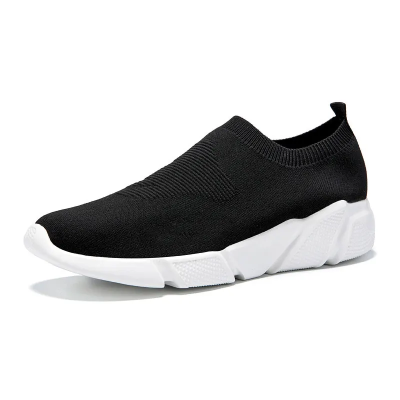 MWY Mens Shoes Casual Warm Stretch Socks Sneakers Zapatos De Hombre Non Slip Mens Trainers Outdoor Walking Shoes Plus Size - Цвет: Black