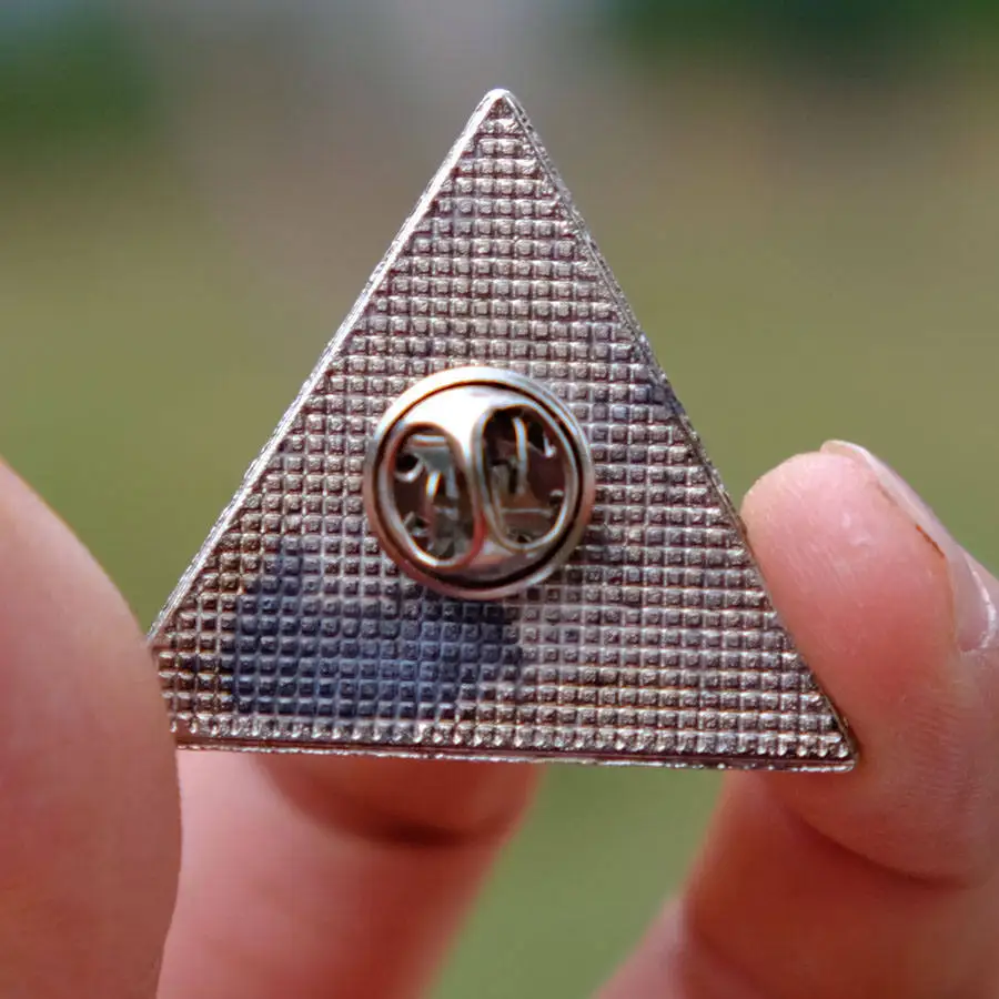 Серебряный Харри Поттер hp Дары смерти Металлический Нагрудный Знак Chestpin брошь аксессуары для костюмов декоративное украшение 4 см