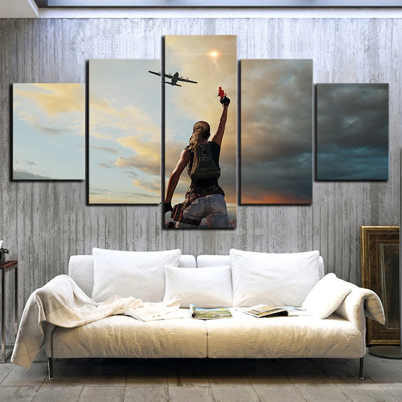 Современный холст Hd 5 шт. Pubg игра постер украшение дома картина печатные