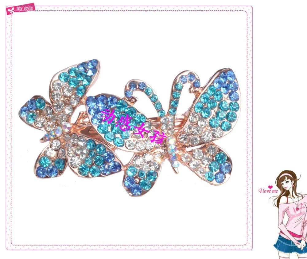 Favorites Compare Hot sale cute Rhinestone Flower Alligator Hair Clip Metal Barrettes | Украшения и аксессуары