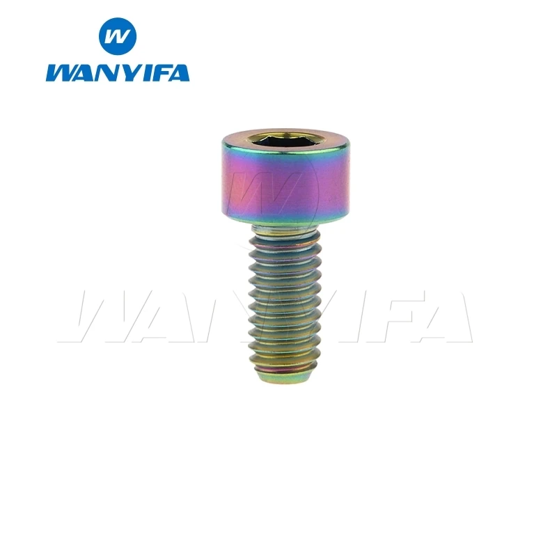 M6x15 Rainbow Wanyifa клеймо Винт С Титановым болтом M6x10 15, 16, 18, 20, 25 30 35, 40 45 50 55 60 мм для Велосипедный дисковый тормоз - Цвет: M6x15 Rainbow