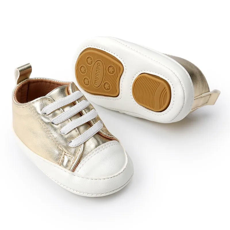 

Hot Selling Spring Autumn Baby Classic PU Canvas Baby Girl Shoes First Walkers Toddler Infant Boy Shoes