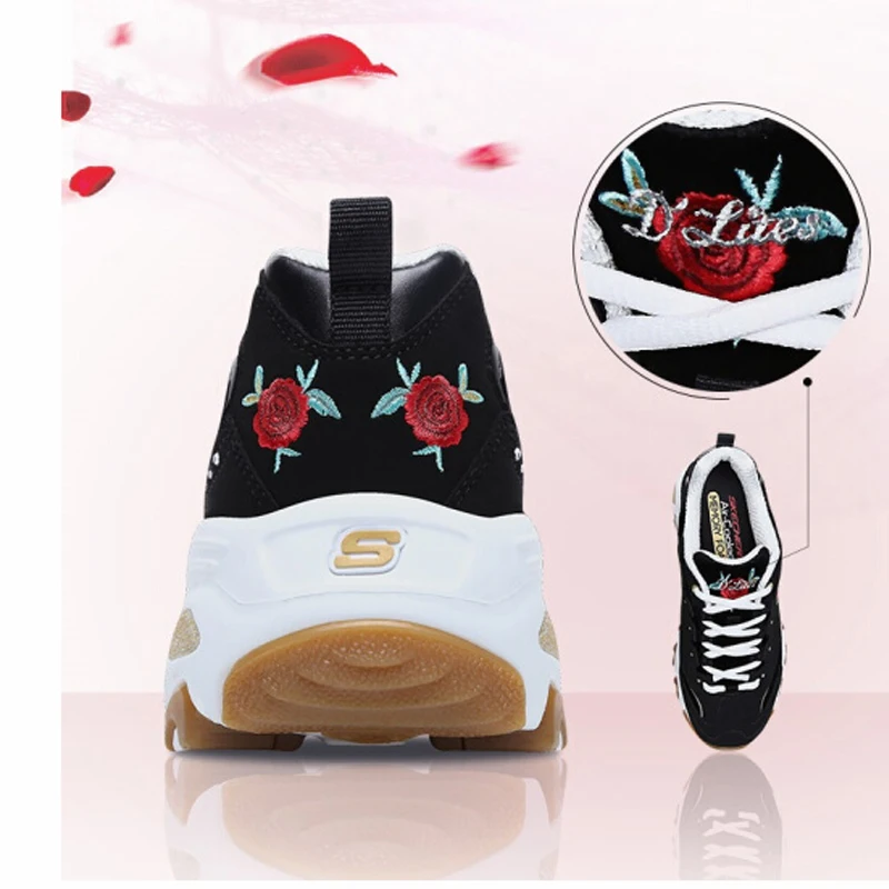 Женские кроссовки для бега Skechers удобные дышащие повседневные на толстой подошве