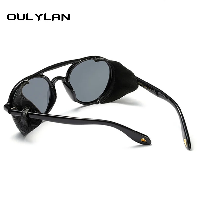Солнечные очки Oulylan в винтажном стиле UV400 для мужчин и женщин круглые