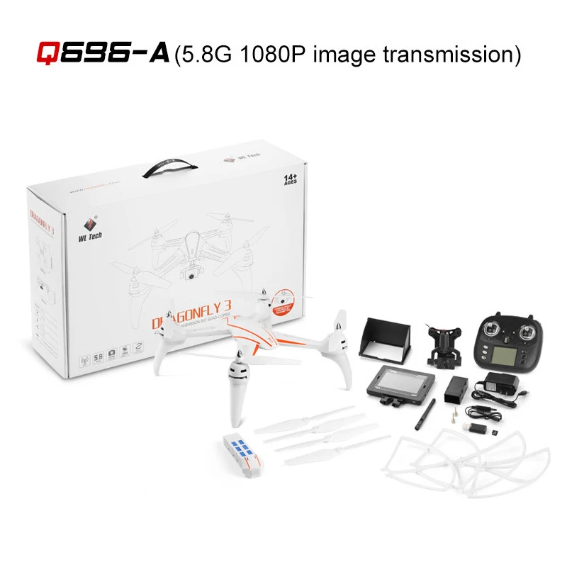 Q696-A 5.8G 1080P WLtoys Q696-A Q696 5,8G FPV 1080P Камера 2 карданный стабилизатор для воздуха Пресс удержания высоты RC Quadcopter Q969-E ZLRC - Цвет: Q696-A 5.8G 1080P