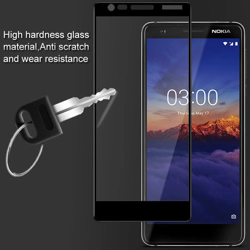 Закаленное стекло с полным покрытием для защиты экрана Nokia 3 1 Взрывозащищенная
