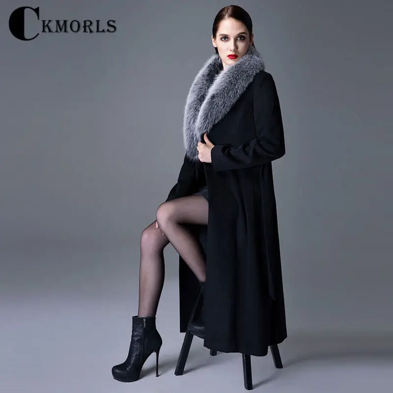 CKMORLS пальто с натуральным мехом для женщин 2018 зимняя куртка лисьим меховым