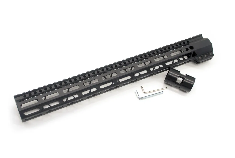 

AR15 Free Float 17'' Inch Black Anodized Clamping Picatinny Rail M-lok Handguard Fit .223