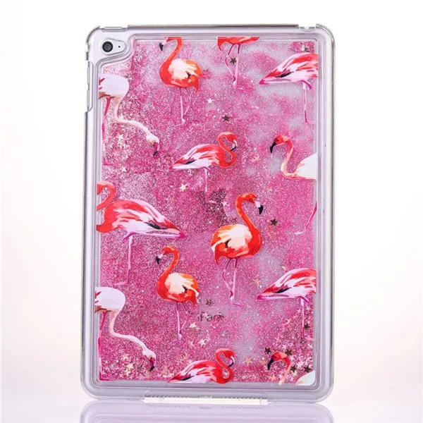 Pink Flamingos Жидкий Креативный дизайн мультяшный цветной Блестящий зыбучий песок блестящая Звезда прозрачный пластиковый чехол для Apple iPad mini 4 - Цвет: Pink Flamingos