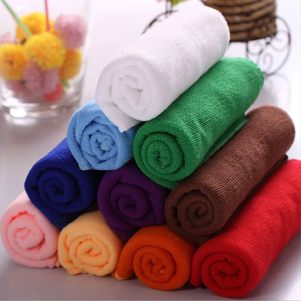 

10pcs/lot Cotton Kitchen Towels Face Cloth Waste-absorbing Wool Thickening Wash Towel Auto Care Microfiber Cleaning Cloth KC1096
