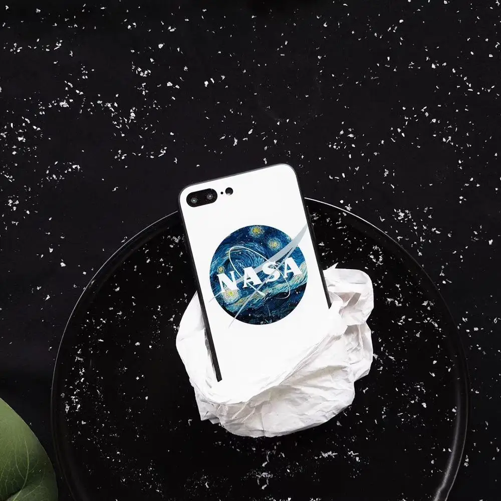 Корейский стиль живопись планета Телефон чехол для iPhone 6 7 8 6S Модный стеклянный