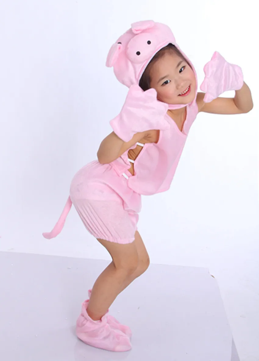 Espartilho Classical Ballet Tutu Dance Children's Clothing Costumes Cartoon Animal Suit Clothes Short Sleeved Pig Model |
