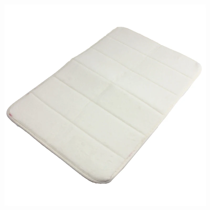 

MEMORY FOAM BATHROOM MAT TOILET CARPET NON-SLIP Rice white