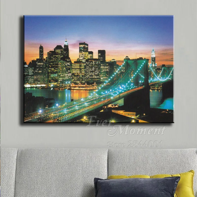 Картина с бриллиантами Ever Moment стразы New York Skyline ручная работа полностью