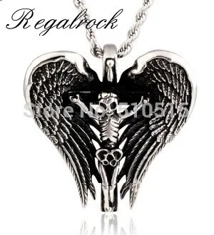 Ожерелье с подвеской в виде черепа ангела демона Regalrock|pendant necklace|skull pendantnecklace necklace |