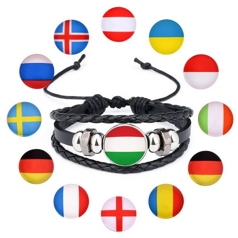 Черный Многослойный кожаный браслет мужские браслеты в стиле рок панк Pulseira Masculina