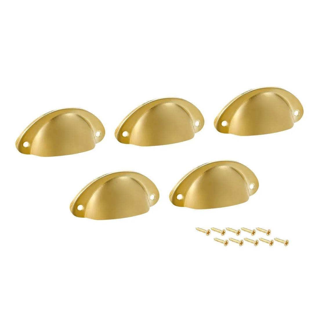 10 pcs Gold Tone Cup Shell Shaped Pull Drawer Kitchen Cabinet Handle 66mm Hole Centers Drop Shopping | Обустройство дома