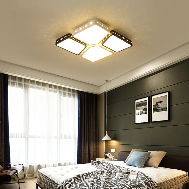 Black/White Surface Mounted Modern led ceiling Chandelier lights for living room bedroom study lustres de sala chandelier | Лампы и