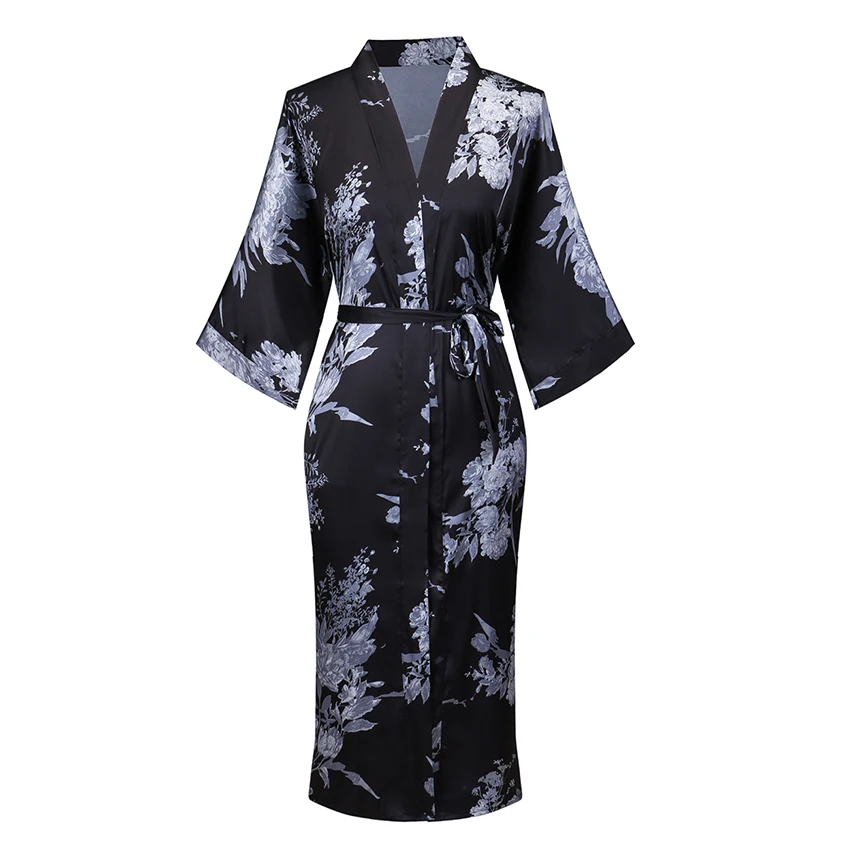 Высококачественная атласная шелковая длинная одежда для подружек невесты