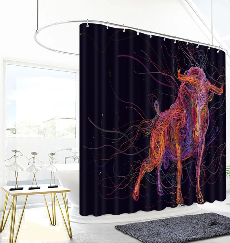 3d синий и белый фарфор рисунок золотой рыбки душ Шторы s Ванная комната