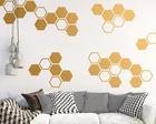 Большие сотовые настенные наклейки, шестигранные виниловые съемные настенные наклейки, виниловые настенные наклейки, геометрический Декор для дома, детской, спальни DIYZW497