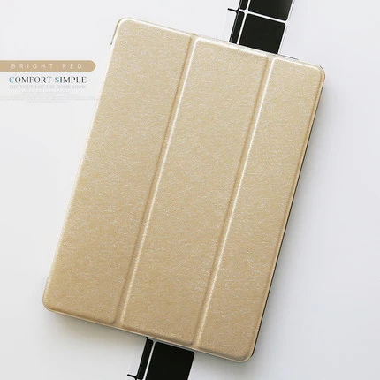 Чехол для Apple ipad 9,7 и Air 1, YCJOYZW-кожаный тонкий магнитный передний смарт-чехол+ Жесткий ПК для сна Пробуждение - Цвет: Gold can si L 589