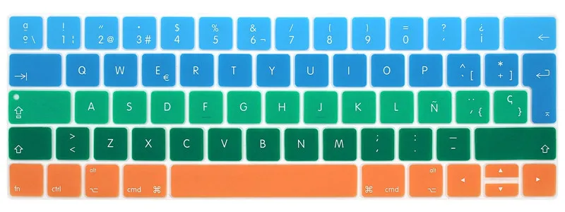 Силиконовый чехол для клавиатуры с градиентом подходит нового MacBook Pro 2016 13 дюймов