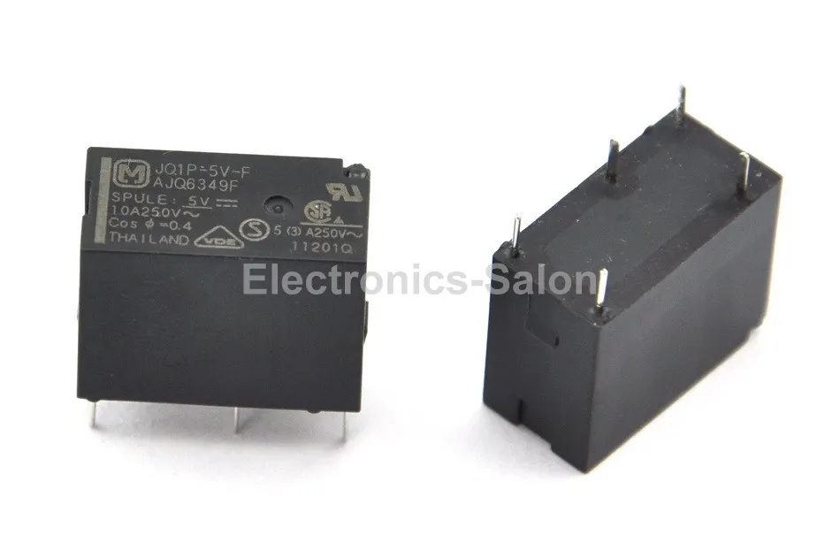 

( 2 pcs/lot ) JQ1P-5V-F 10A Small Power Relay, SPDT / 1 Form C, DC 5V