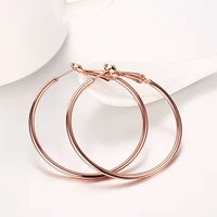 smooth large hoop earrings rose gold filled womens classic big circle earrings diameter 40mm40mm