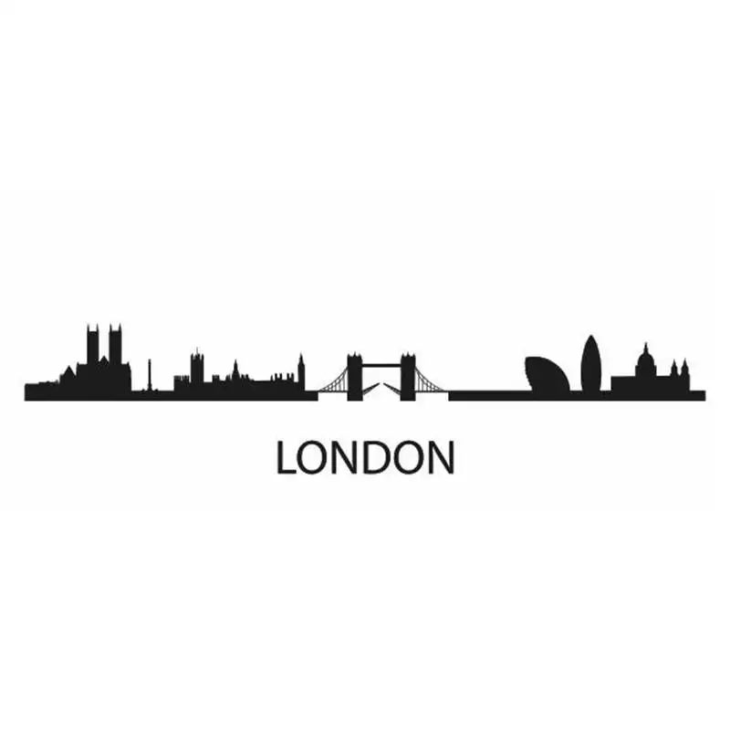 Лондонский город наклейка Landmark Skyline настенные наклейки эскиз плакат Parede домашний