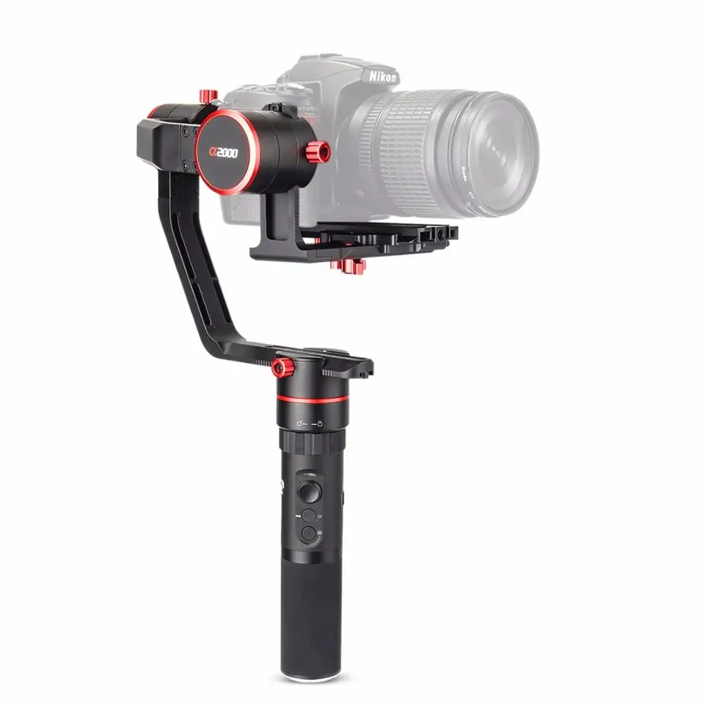 Feiyu a2000 с двойной ручка на шарнирном замке с 3 Осями для смартфона для Canon 5D IV III sony Dslr камеры смартфона - Цвет: single Handheld