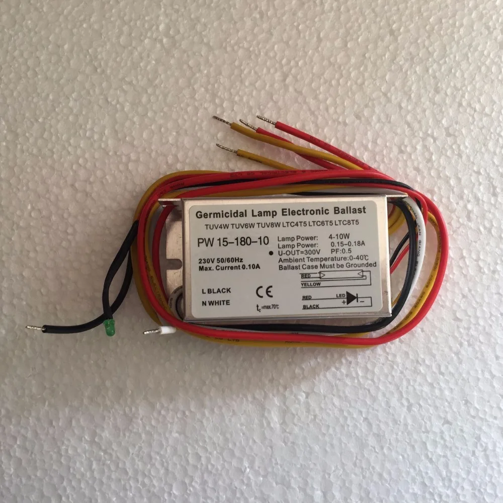 

PW15-180-10 балласт для TUV T5 4W TUV 8W TUV T5 6W LTC4T5 LTC6T5 LTC8T5 УФ-лампа, UV 4W UV 6W UV 8W