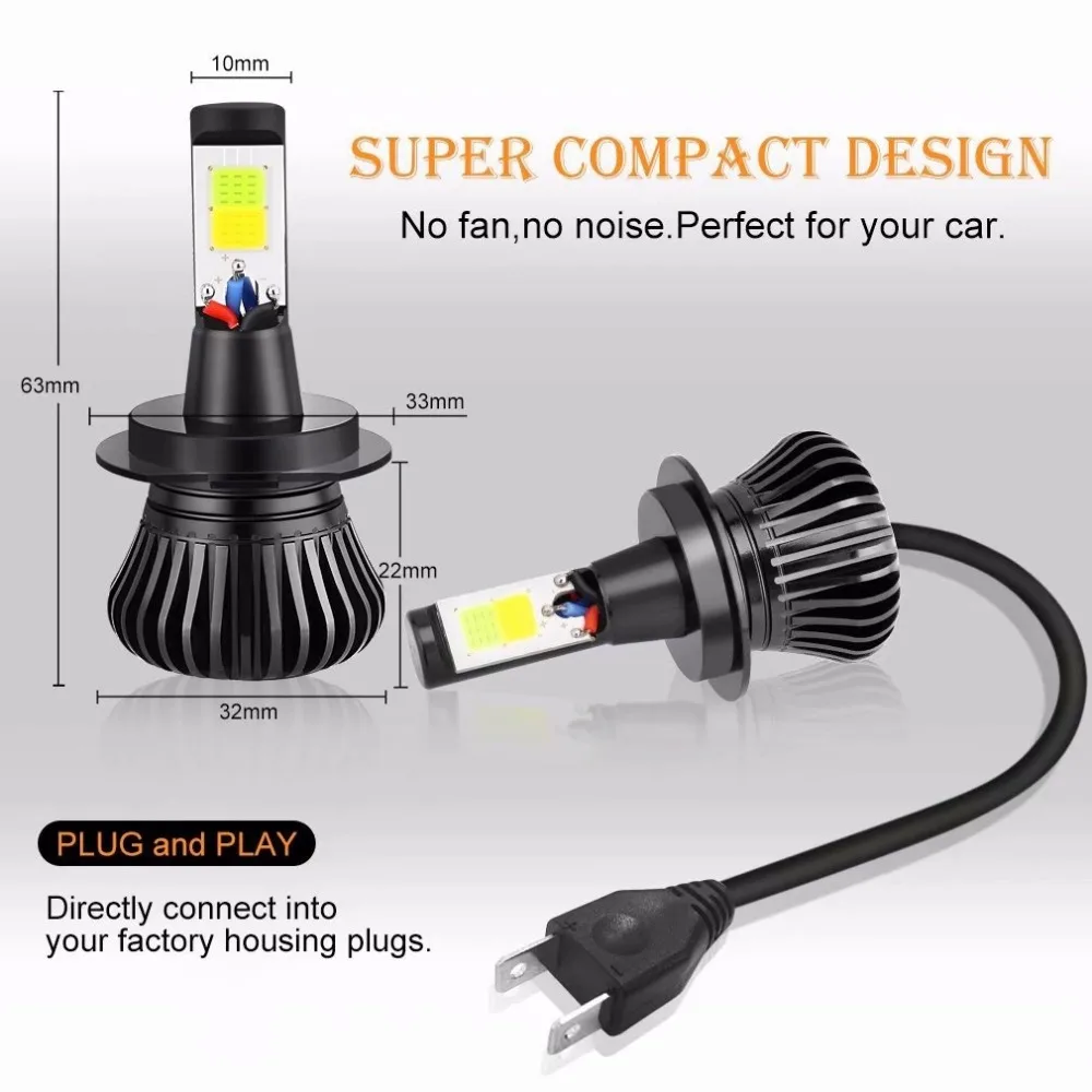 Yimeis 2PCS/Pair H7 Led H1 H3 H4 H8 H11 9005 880 Car Headlight Bulbs Auto Fog Lights White-Yellow Dual Color Lamp Highlight | Автомобили и
