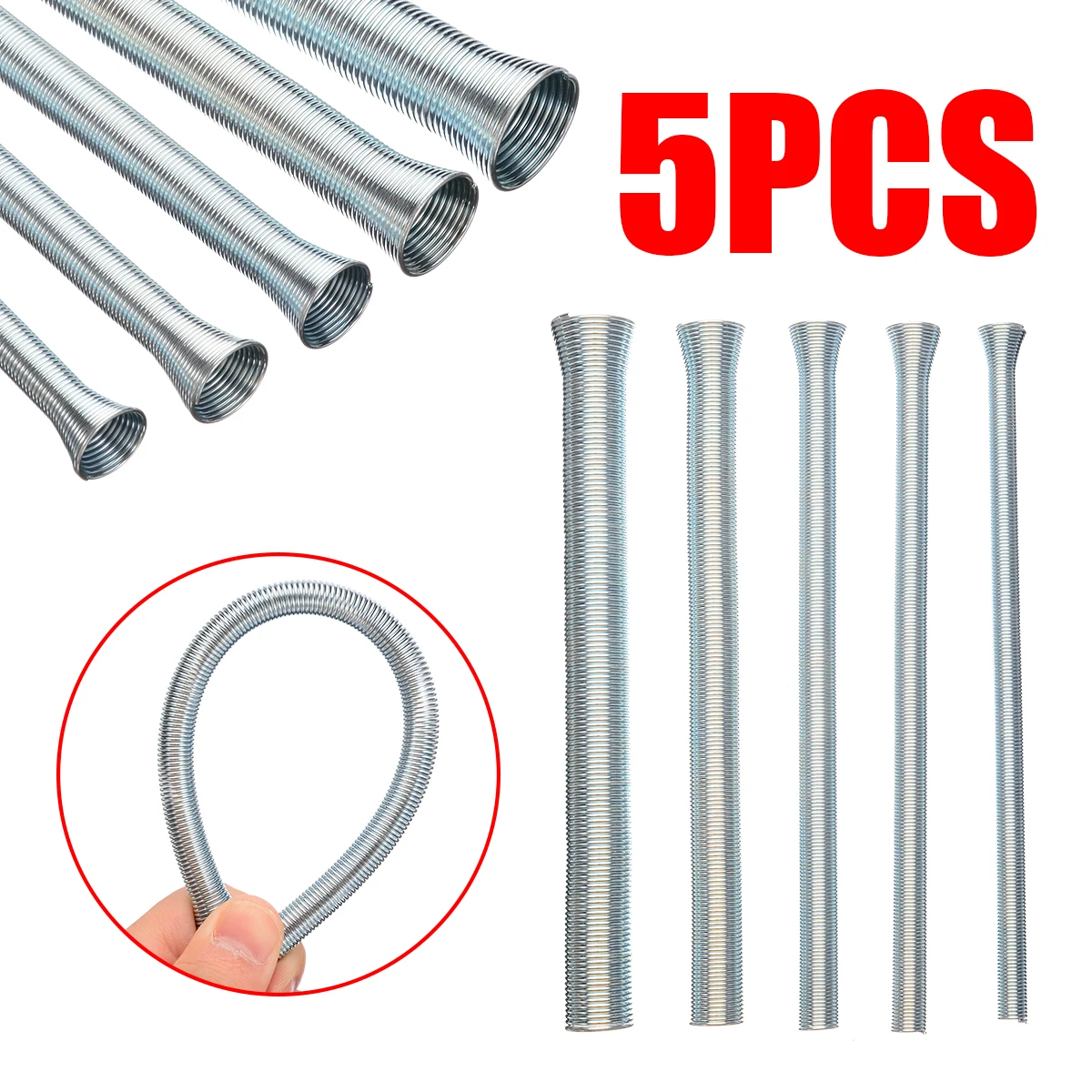 5 шт. Бендер для труб пружин 1/4 &quot5/16&quot 3/8 &quot1/2&quot 5/8 &quot21 см длина промышленного